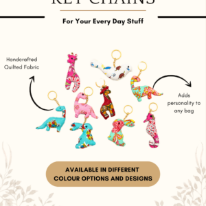 Whitebloom Handcrafted Fabric Animal Keychains